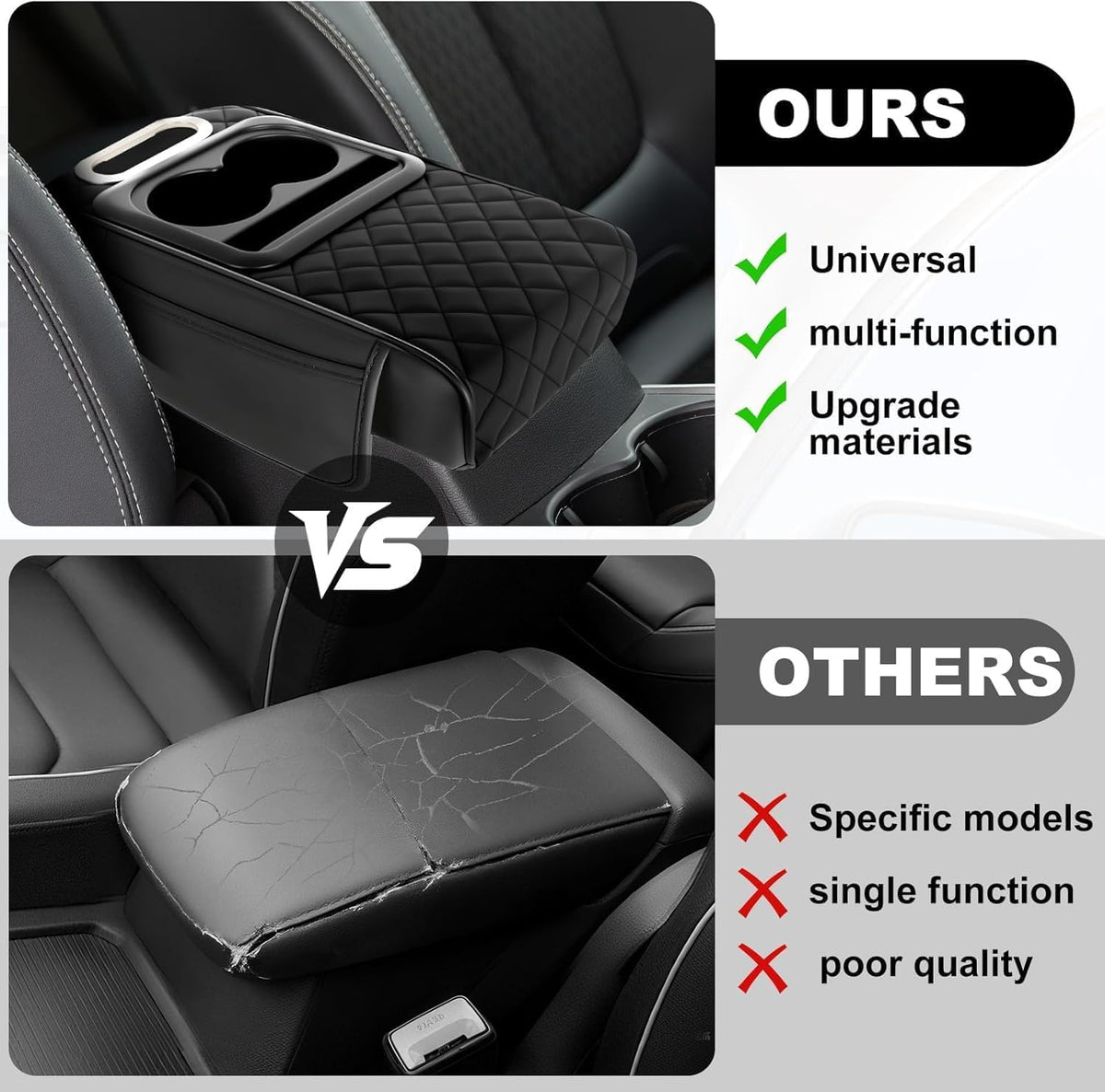 Premium Car Seat Organizer – Black Diamond Edition
