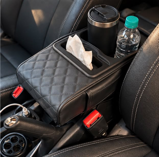 Premium Car Seat Organizer – Black Diamond Edition